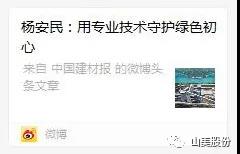 中国建材报专访｜用专业技术守护绿色初心-访上海山美环保装备股份有限公司董事长杨安民