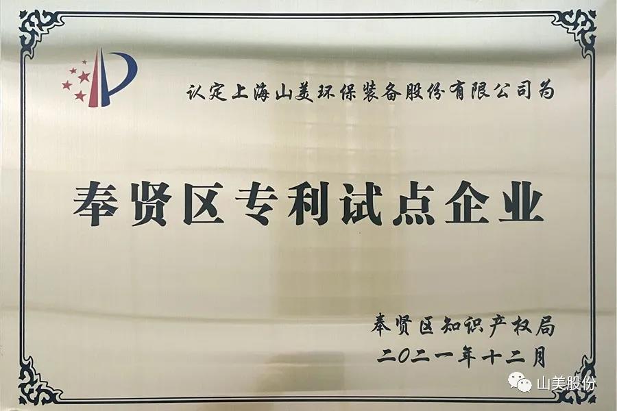 荣誉接踵而至，上海山美股份再获表彰：获评为上海市奉贤区试点企业